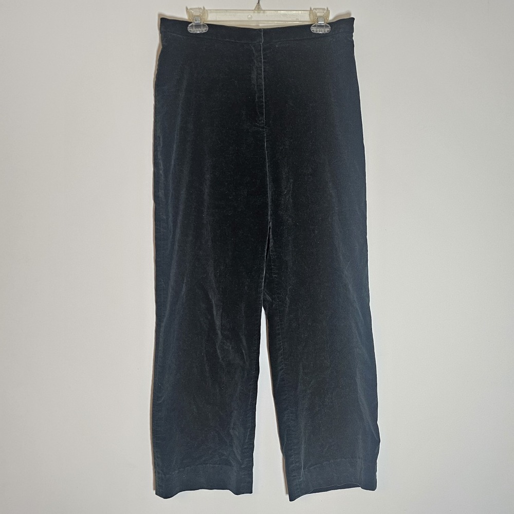 Vintage Lauren Ralph Lauren Pants Womens 12 Green Velvet Hong Kong Wide Leg Nice